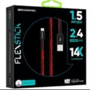 Кабель Atomic FLEXSTICK USB-microUSB, 150 см, черно-красный, #30207